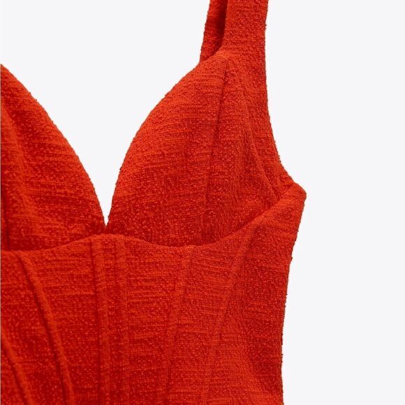 ZARA TEXTURED CORSET TOP NEW - Picture 5 of 8